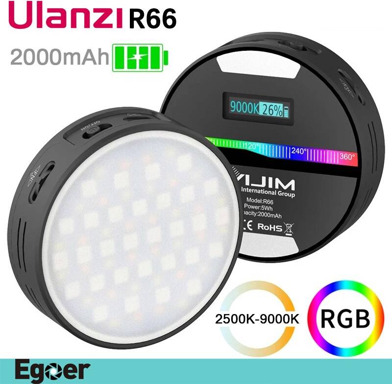 Ulanzi R66 RGB Portable Video Full Color Fill Light