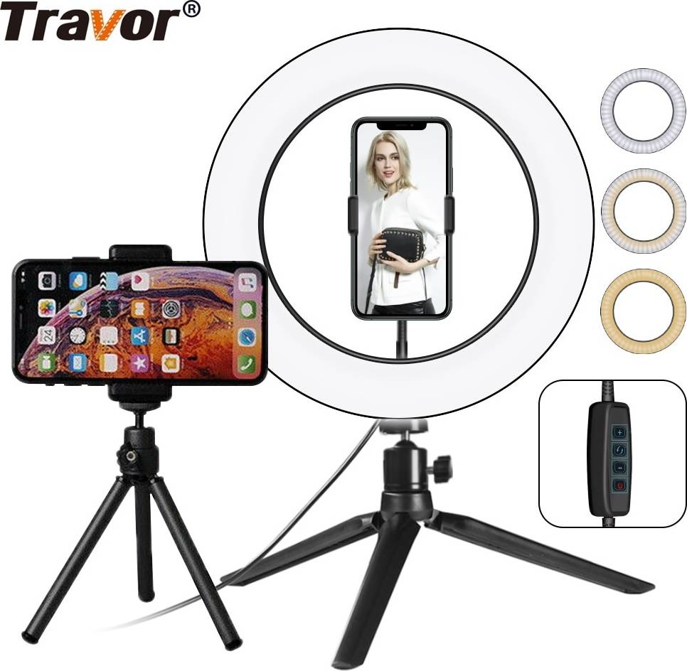 Travor LED Desktop Ring Light 10 Inch