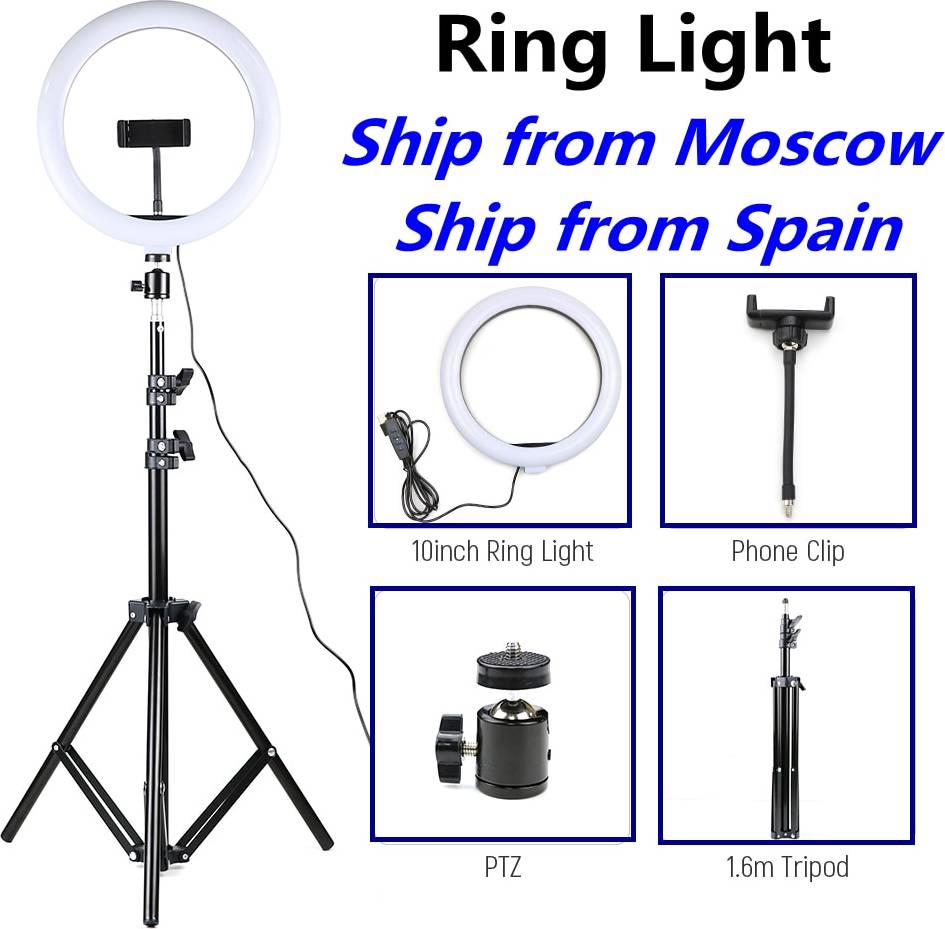 Professional Photo Studio 10 Inch LED Selfie Ring Light