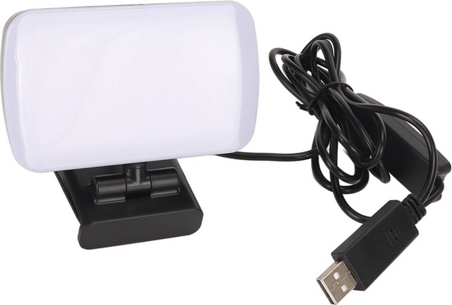 LED Webcam Light 360Degree Rotation Rechargeable Battery