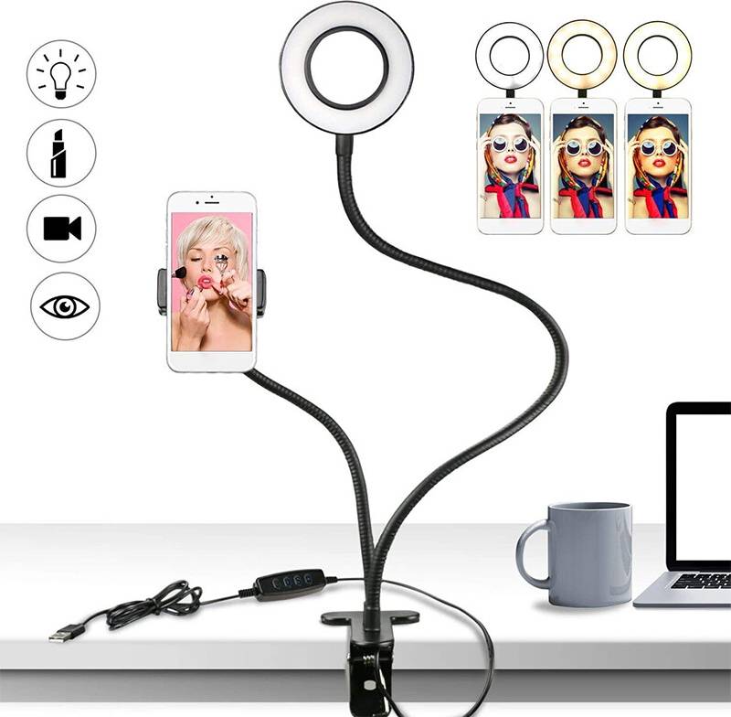 Flexible Controllable 4 Inch LED Selfie Ring Light