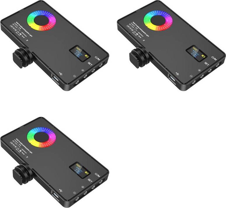 3X RGB LED Video Fill Light