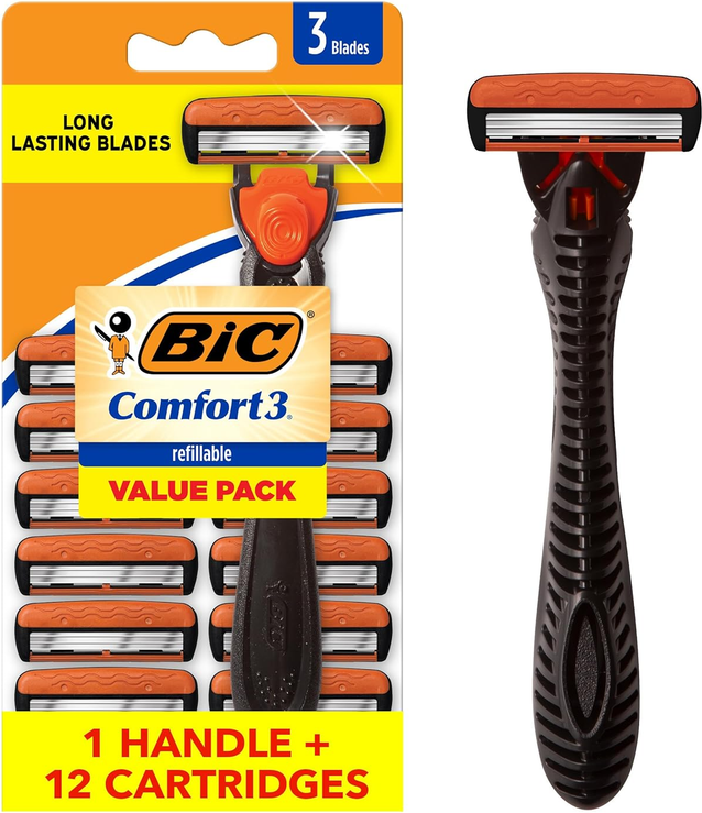 Shaving razor blade Bic Comfort 3 Refillable Three-blade Shaving Razor