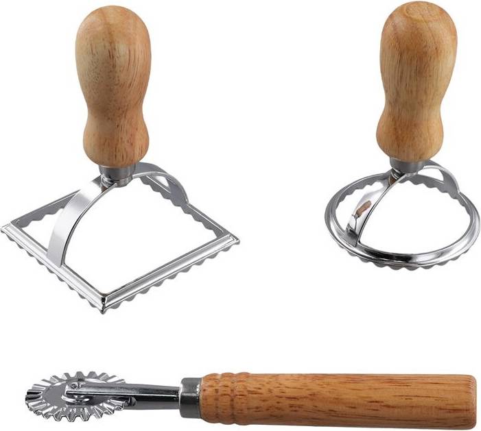 Ravioli Exogio 3Pcs Ravioli Stamp Maker Cutter with Roller Wheel Set