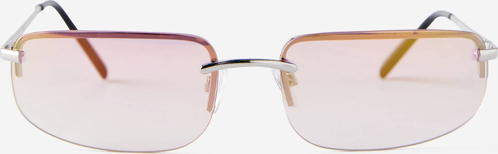 Rubi Reece Rimless Metal Sunglasses - Silver/Pink Revo