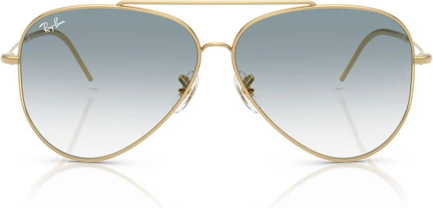 Ray-Ban RBR0101S Aviator Reverse Solbriller Metal Guld Blå Pilot Normal Skygge