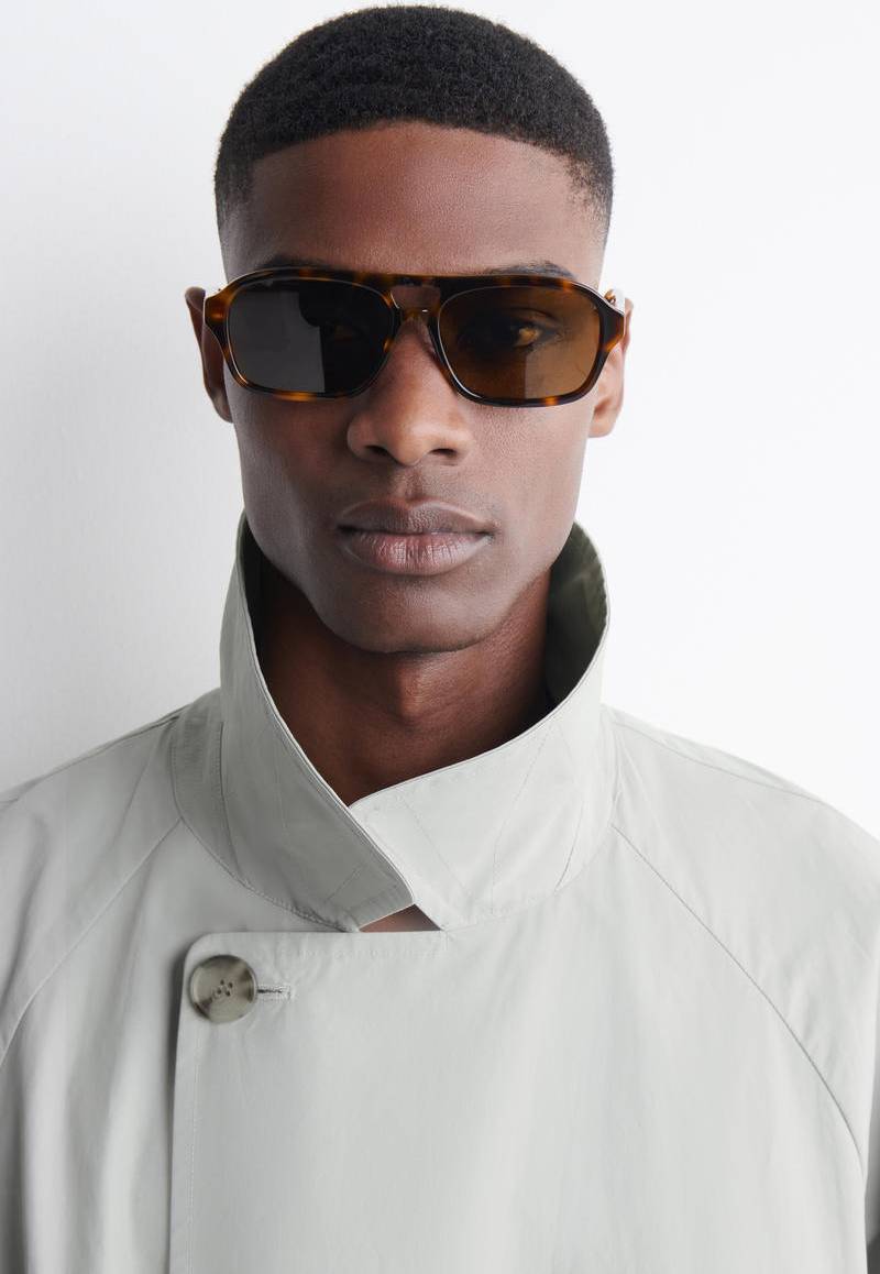 Rectangular Aviator Sunglasses