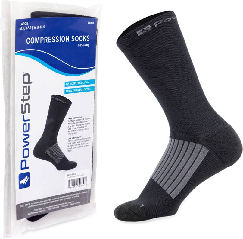 PowerStep Compression Socks for Running Everyday Improves Circulation Support