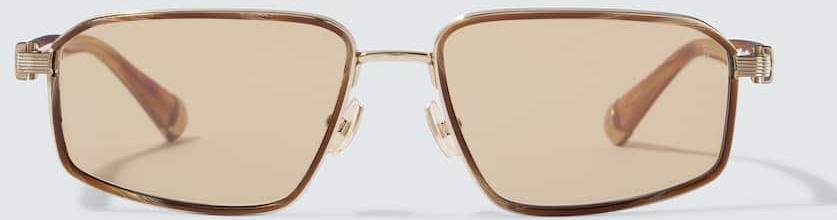 Brunello Cucinelli Jarama Rectangular Sunglasses - Brown