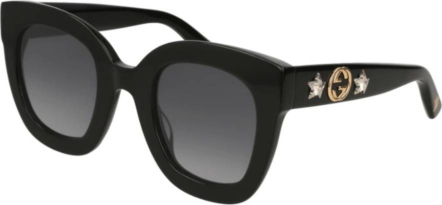 Gucci Rektangulære Oversize Solbriller - Sort
