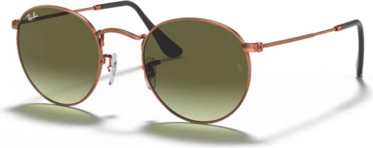 Ray-Ban Runde Metal Solbriller Brun