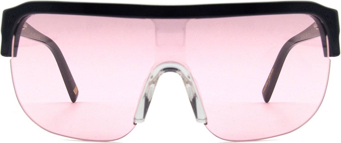 SmartBuy Collection Single Lens Semi Rimless Plast Solbriller - Black