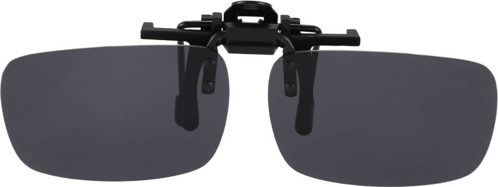 Typecat Polarized Rimless Rectangle Gray Lens Flip Clip Sunglasses