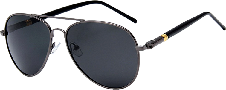 Evermart Solbriller Pilot Aviator Style - Sort