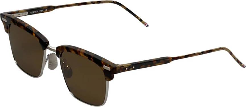 Thom Browne Acetate Titanium Rectangular Solbriller - Brun