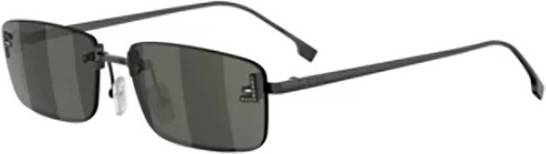 Fendi First Crystal Rektangel Solbriller Nylon - Sort
