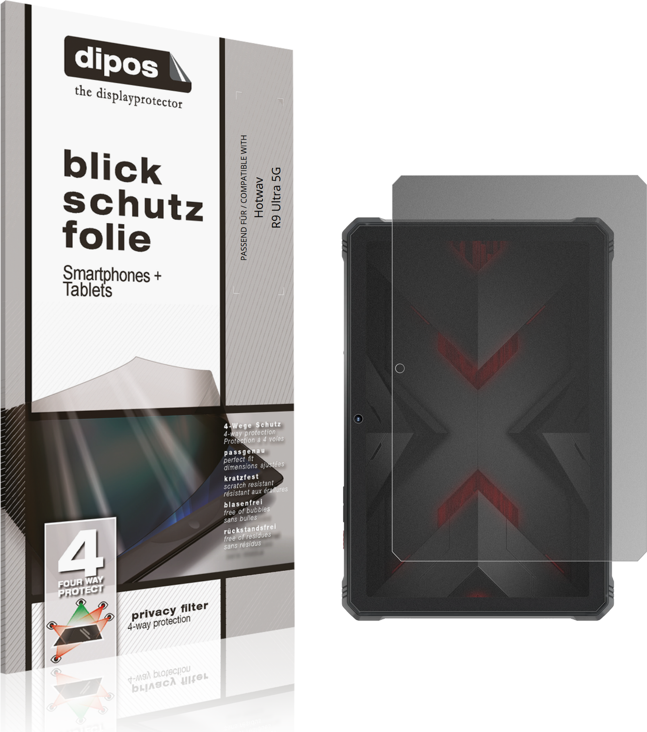 Dipos Hotwav R9 Ultra 5G Privacy Filter Screen Protector