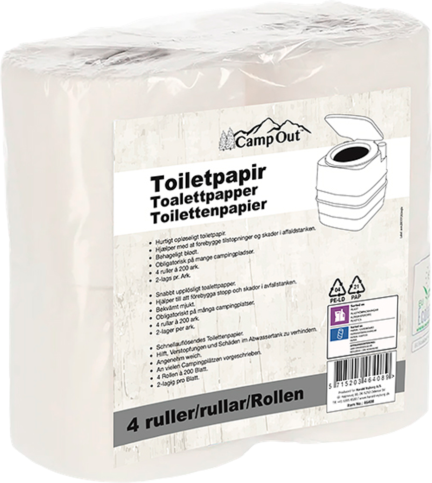 CampOut Toalettpapper 2-Lags 4 Rullar
