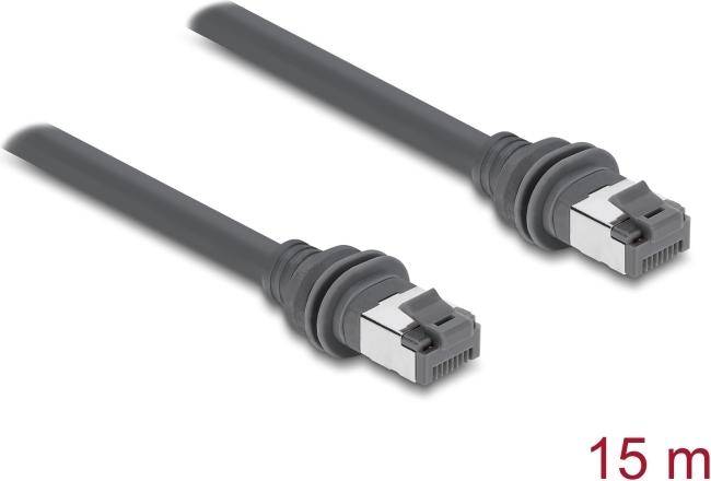 DeLock RJ45 Patchkabel Cat.6 15 m Grå