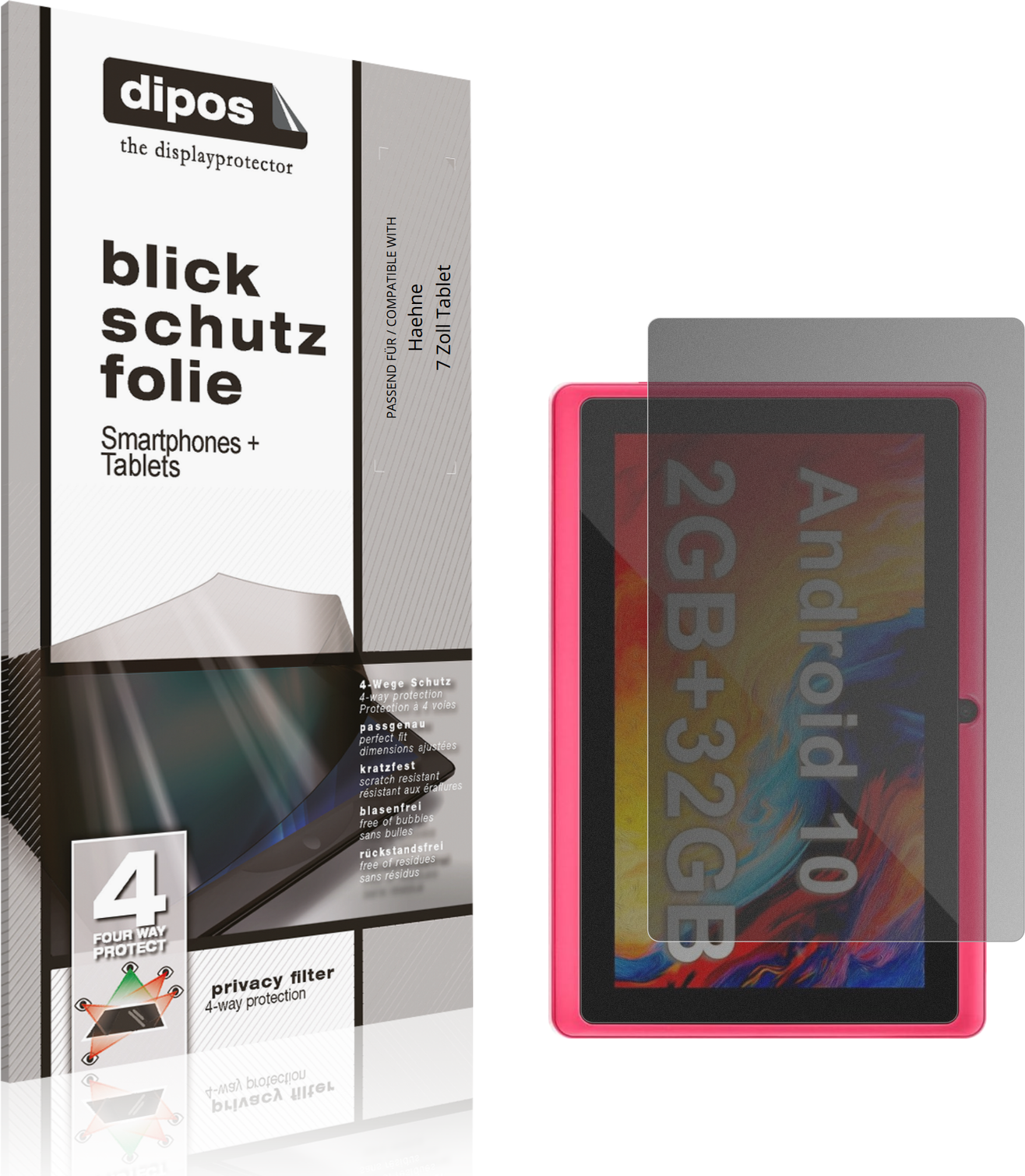 Dipos 7 Zoll Tablet Privacy Filter Screen Protector