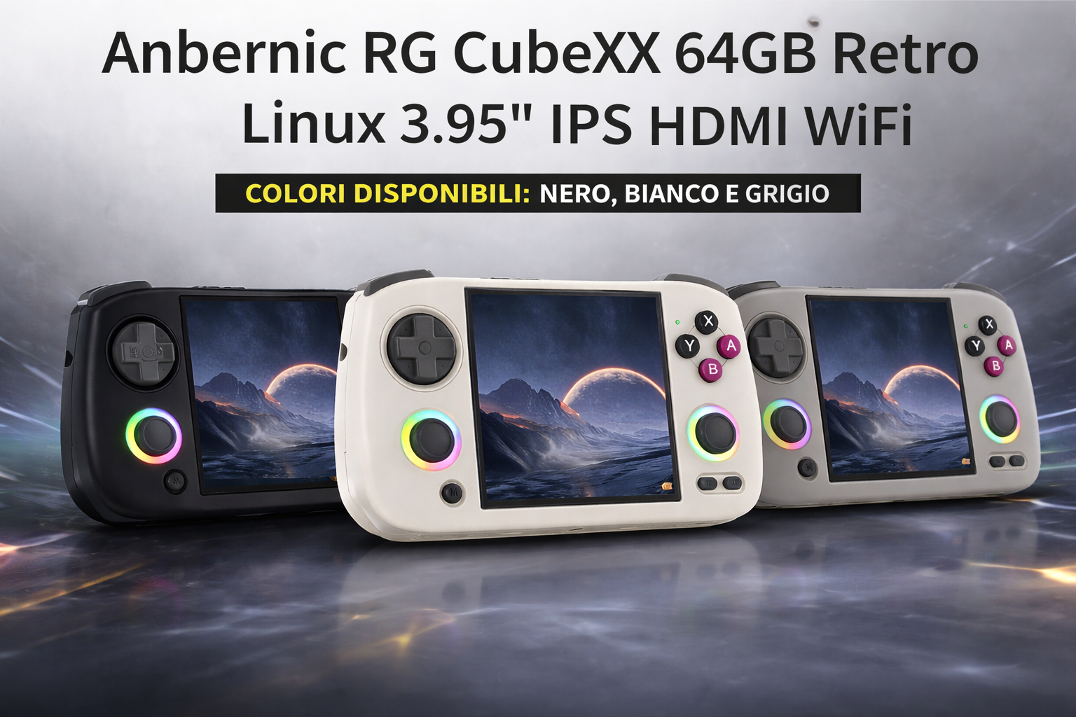 ANBERNIC Console Portatile Rg 64gb Retro Linux 3.95 Ips