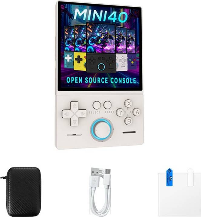 Mini console MINI40 Retro Game Console 4.0 Inch IPS HD Screen