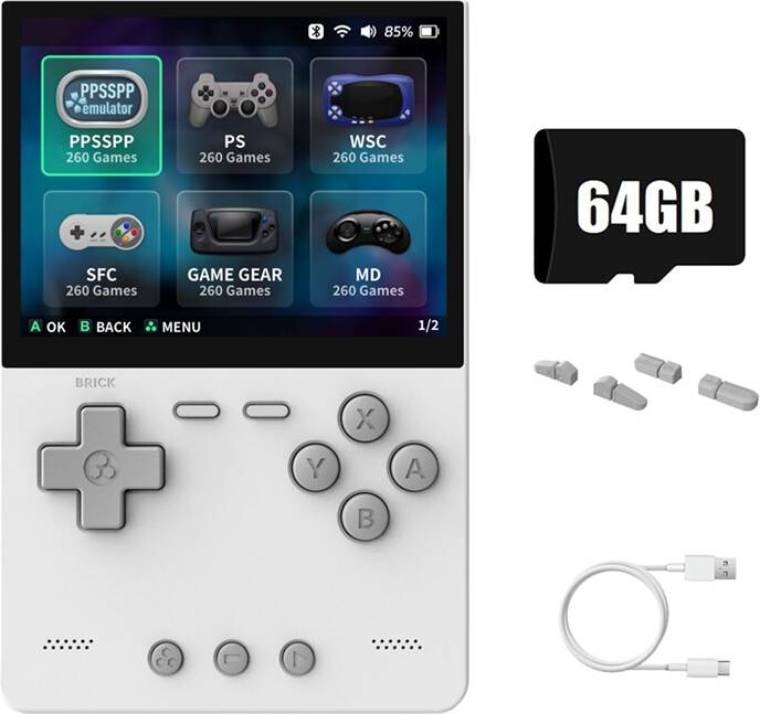 Spactz Portable Linux Handheld Game Console - White