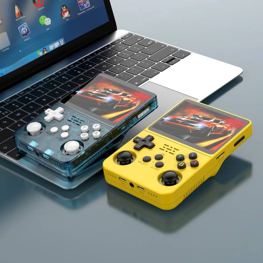 R36S Retro Handheld Game Console Linux System 3.5-inch - Yellow