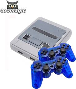 Mini 64-bit Retro Game Console with 2 Controllers - Grey/Blue