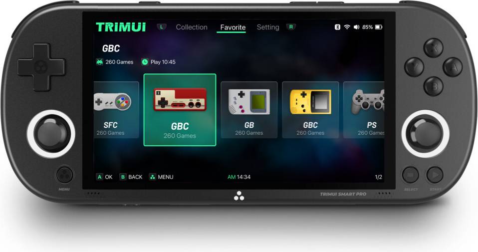 Portable Handheld Game Console 4.96 Inch IPS Linux OS A133P