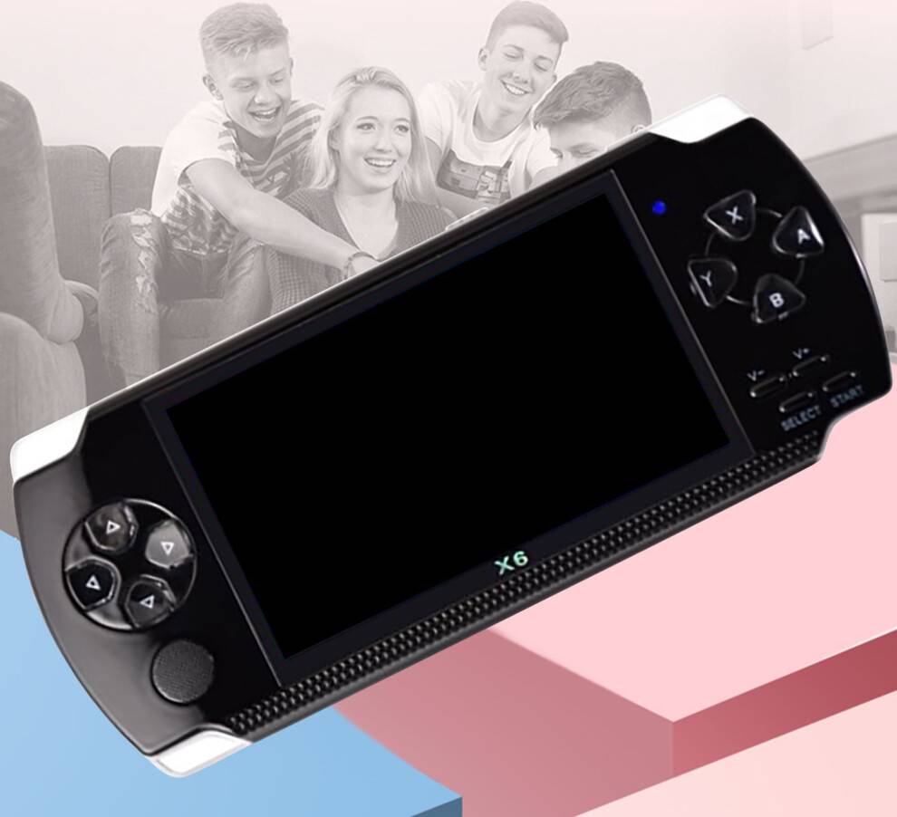 Handheld Game Machine 4.3 Inch Black