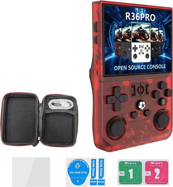 Spactz R36PRO Handheld Retro Game Console 128 GB - Red