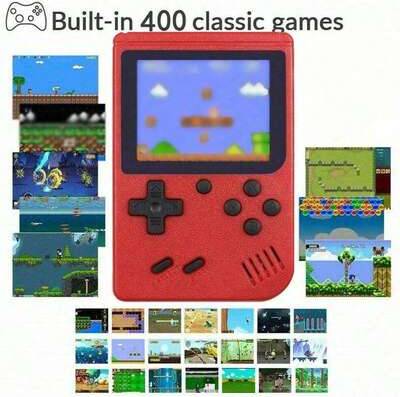 Mini Handheld Macaron Game Console 400-In-1