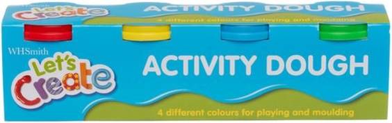 WHSmith Let's Create Activity Dough 4 Pack Multi