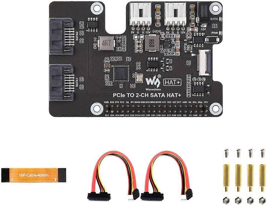 PCIe to SATA HAT+ for Raspberry Pi5