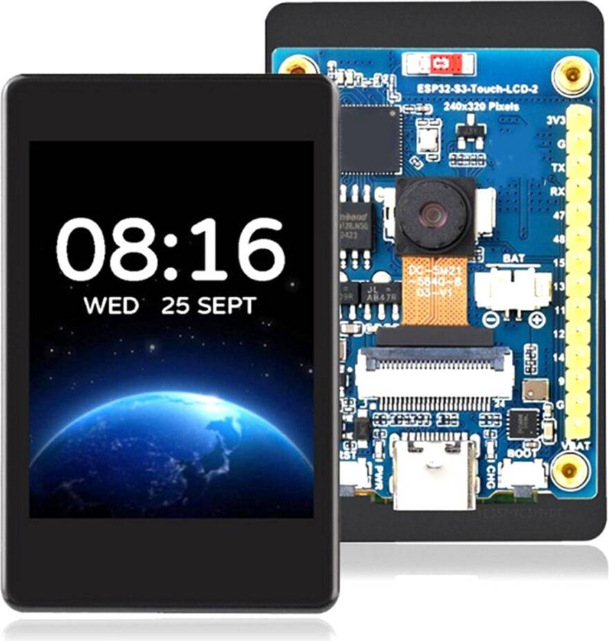Melitt ESP32-S3 2 Inch IPS Touchscreen Developm