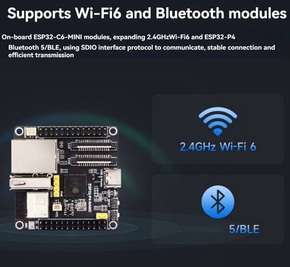 Torribaly ESP32-P4-NANO Entwicklungsboard PoE Modul Lautsprecher Kit Dual-Core RISC