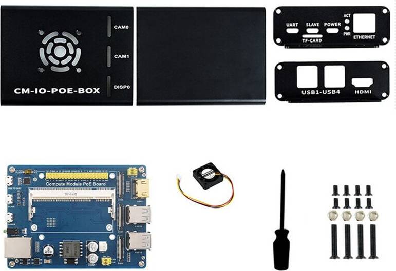 Typecat Compute Module PoE Board Case Fan Kit