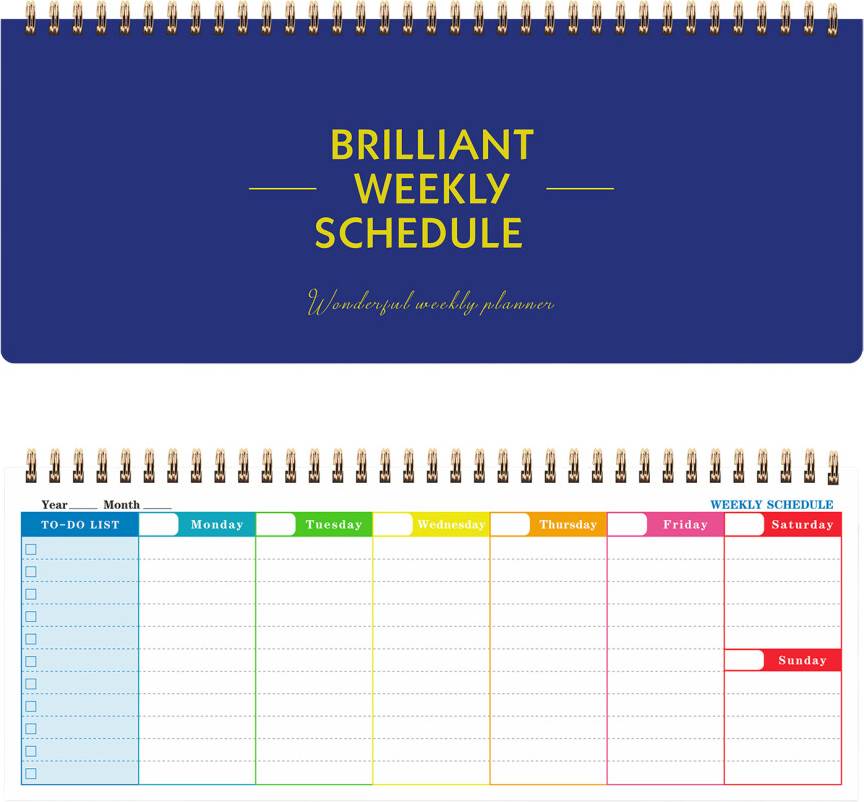 Weekly planner Blue Weekly Planner Notebook