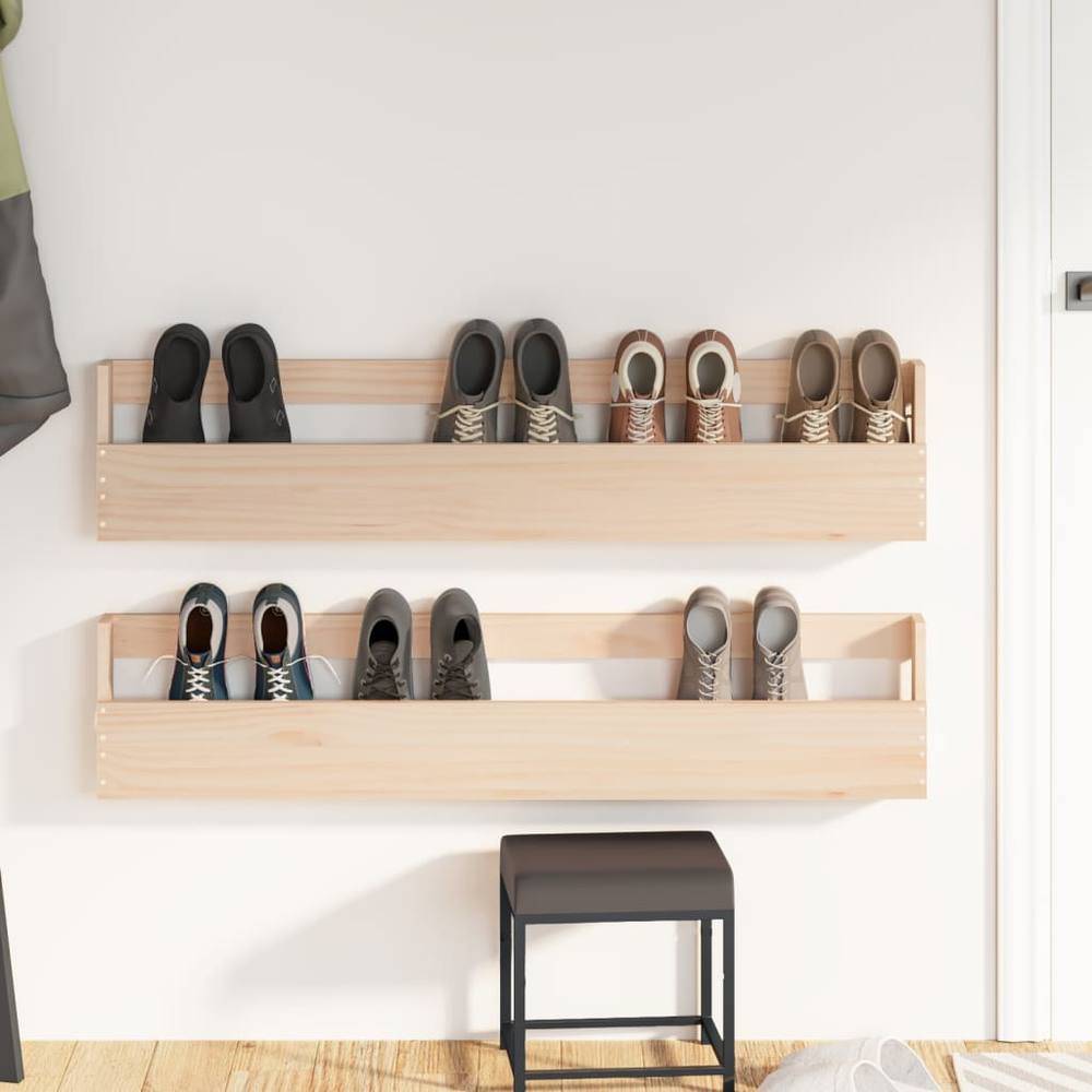 Berkfield Home Wall-Mounted Racks 2 Pcs 110x9x23 Cm Shoe Rack