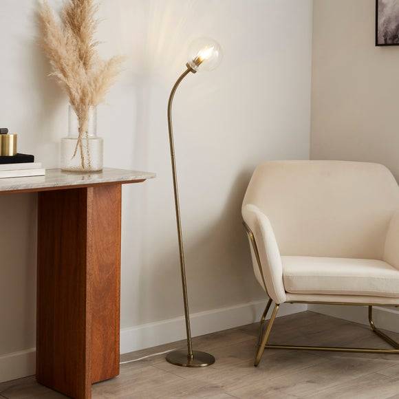Dunelm Luxe Ribbed LED Floor Lamp
