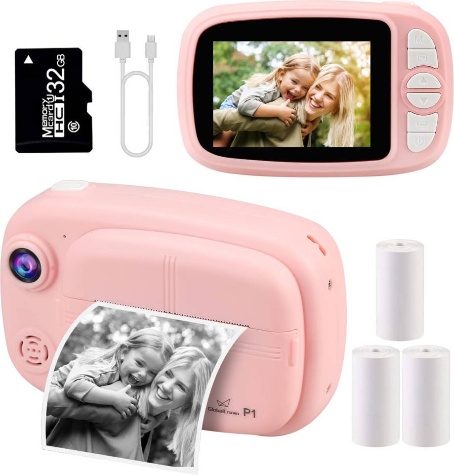GlobalCrown Instant Camera 3.5 Inch Screen