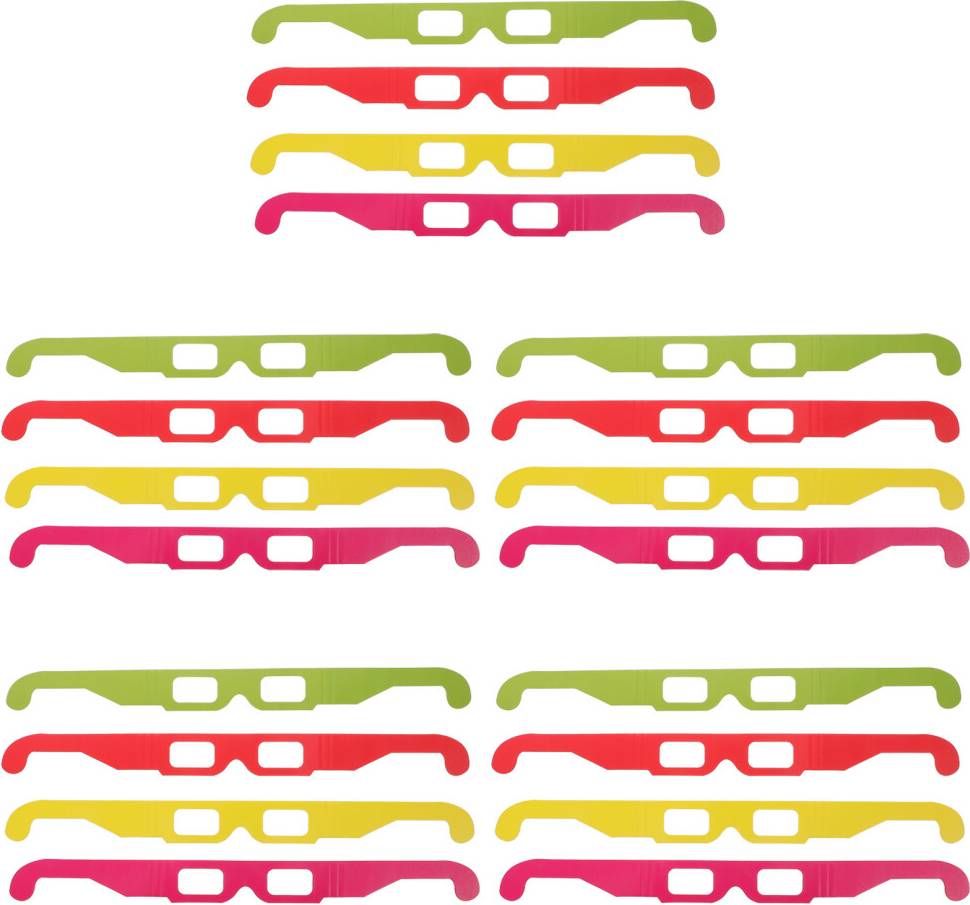 Inoomp 40Pcs Assorted Color 3D Glasses