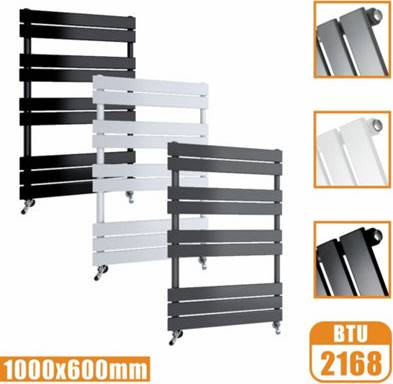 B&Q Bathroom Towel Radiator Flat Panel Vertical Design