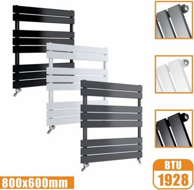 B&Q Bathroom Towel Radiator Flat Panel Vertical Design