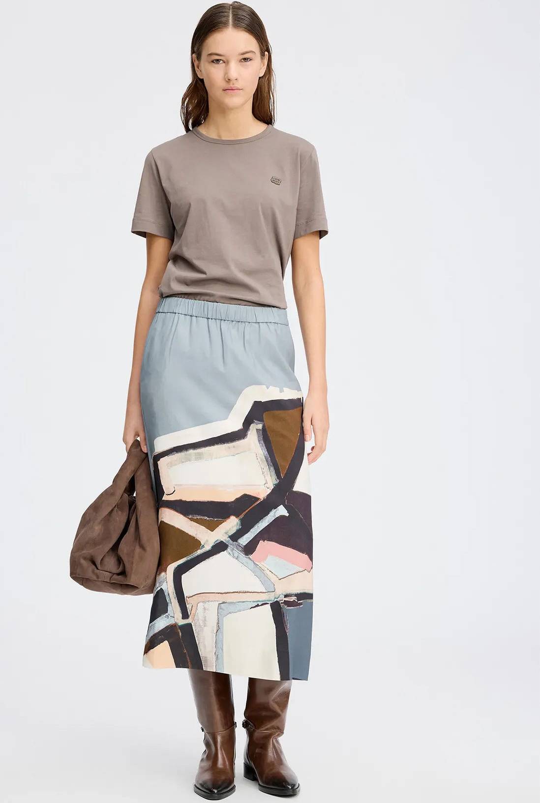 Munthe ROCKY - GREY Skirt Grå.