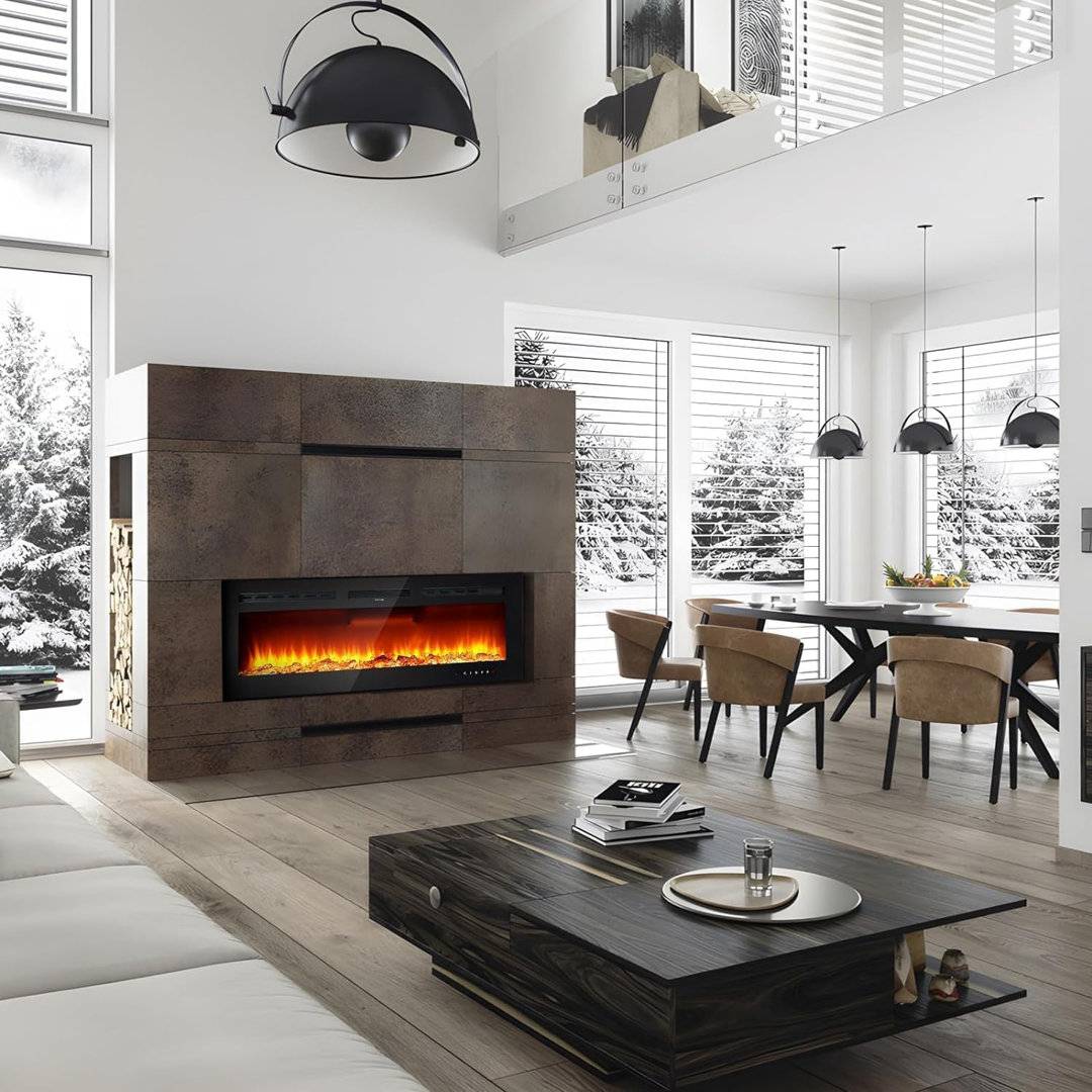 Metro Lane 40 Inch Electric Fireplace With Remote