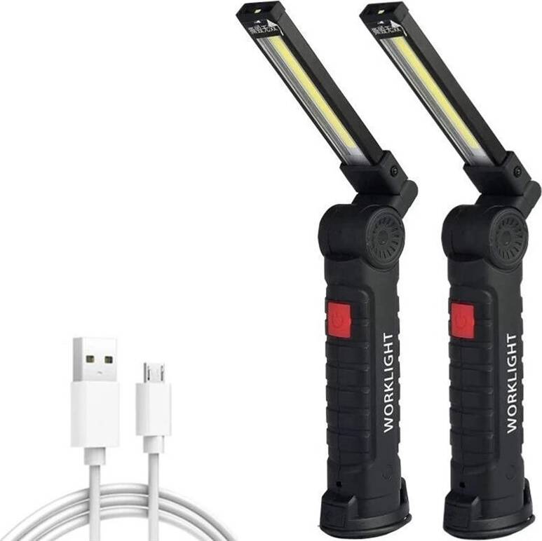 Torribaly 2Pack Rechargeable LED Work Lights 360 Rotation