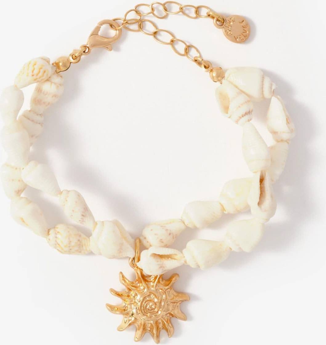 Shell Double Layered Charm Bracelet
