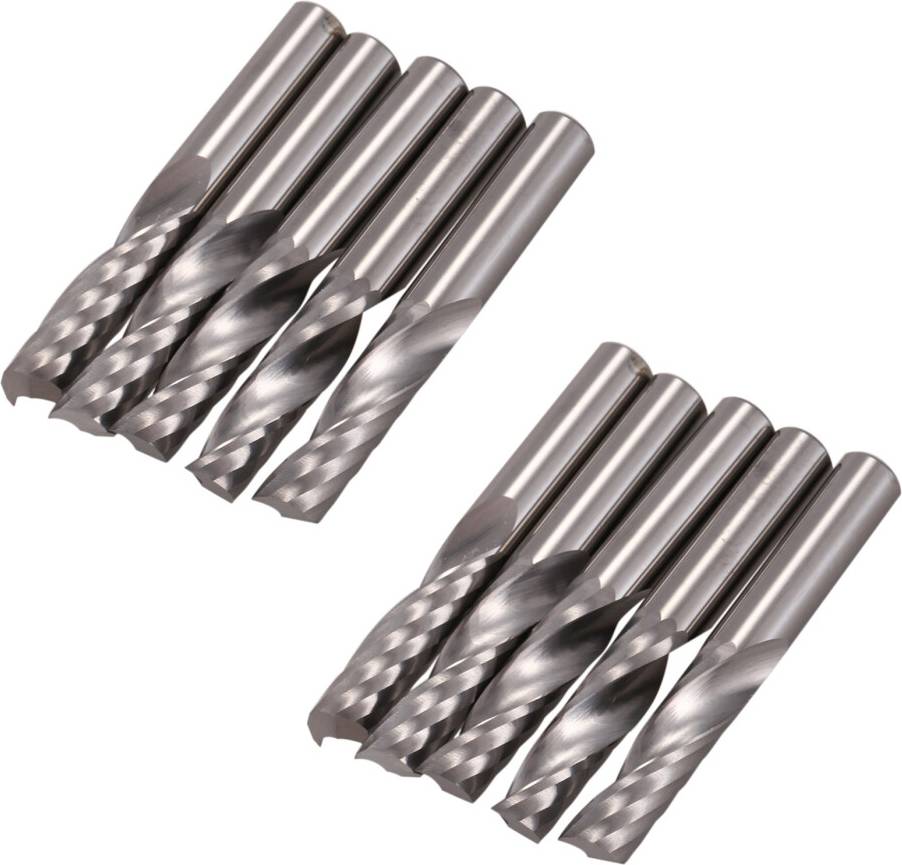 Melitt 10Pcs 6mm 1/4 Inch Carbide CNC Router Bits